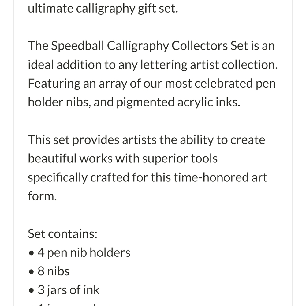 Calligraphy Artist Set - Black and Gold